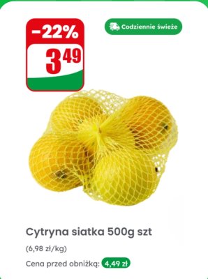Cytryna siatka 500 g promocja w Dino