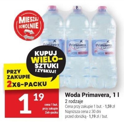 Woda Primavera 1l promocja w Twój Market