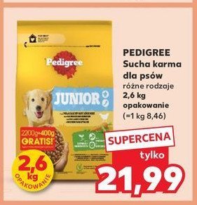 Karma junior z kurczakiem i z ryżem Pedigree vital promocja w Kaufland