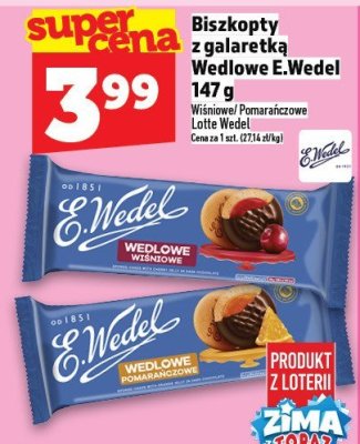 Biszkopty z galaretką Wedlowe E.Wedel 147 g promocja w TOPAZ