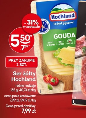 Ser żółty Hochland różne rodzaje promocja w Żabka