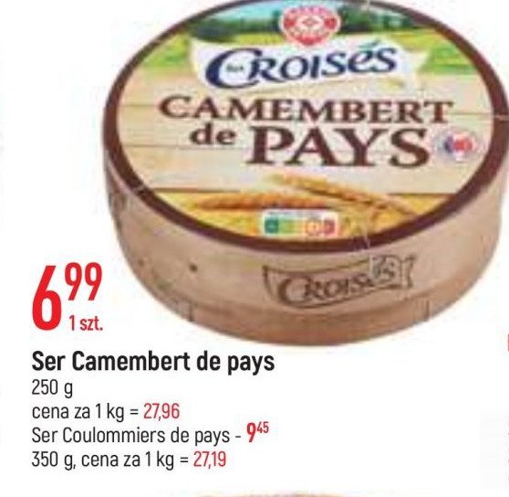 Ser camembert de pays Wiodąca marka croises promocje
