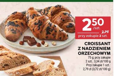 Croissant z nadzieniem orzechowym promocja w Stokrotka