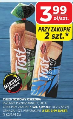 Chleb tostowy oskroba pszenno-żytny, 500 g promocja w Top Market