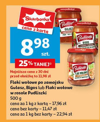 Flaki wołowe w rosole Pudliszki promocja