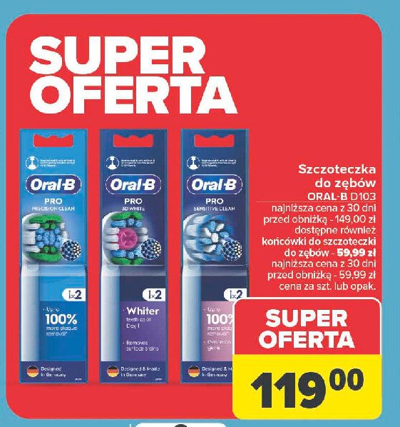 Ko艅c贸wki do szczoteczki Oral-b vitality precision clean promocja