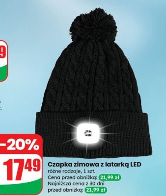 Czapka zimowa z latarką LED promocja w Dino