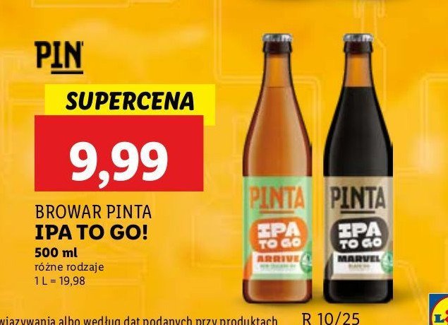 Piwo marvel Pinta ipa to go promocja