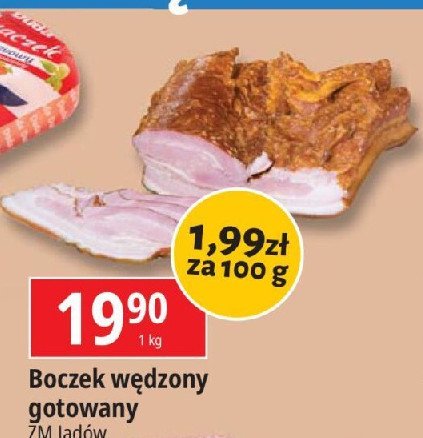 Boczek wędzony gotowany ZM JADÓW promocja w Leclerc