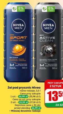 Żel pod prysznic Active Clean promocja w Dino