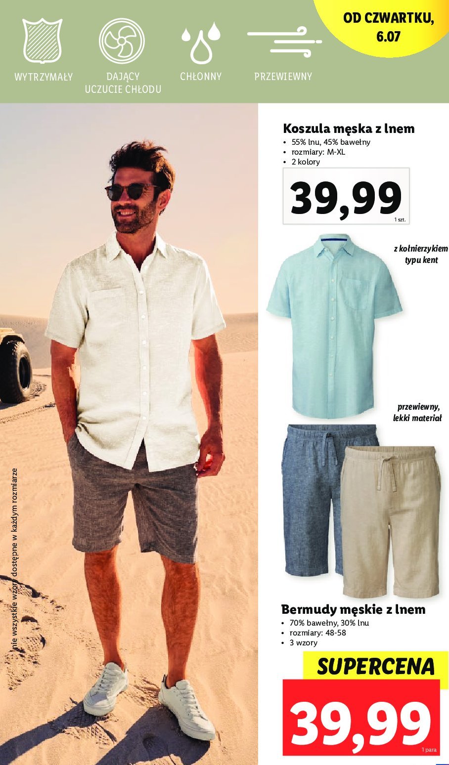 Koszula m臋ska z lnem m-xl promocja