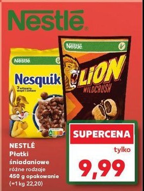 Płatki śniadaniowe caramel & chocolate Lion wildcrush promocja