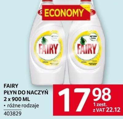 Płyn do naczyń Fairy 2x900ml promocja w Selgros