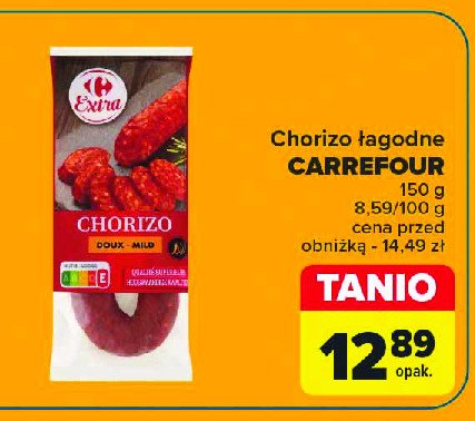 Chorizo łagodne Carrefour extra promocja