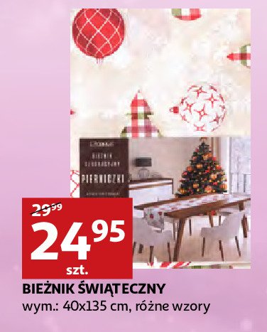 Bieżnik świąteczny 40 x 135 cm promocja
