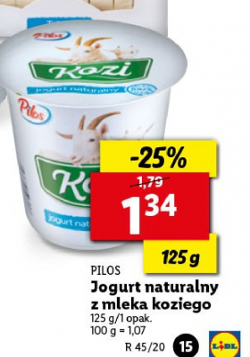 Jogurt kozi naturalny Pilos promocja