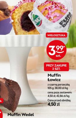 Muffin z nadzieniem z czarnej porzeczki Łowicz promocja