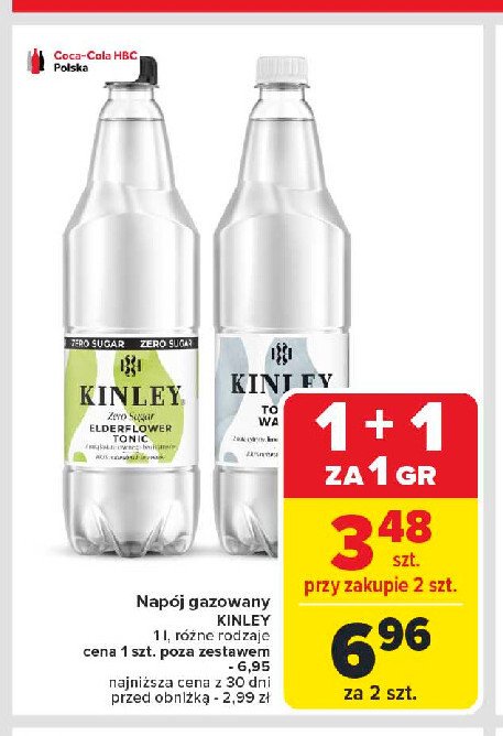 Nap贸j elderflower zero Kinley promocja