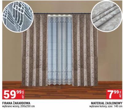 Materiał zasłonowy, szer. 140 cm promocja w Merkury Market