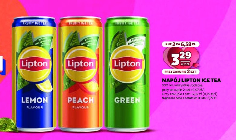 Herbata mrożona classic Lipton green ice tea Lipton ice tea promocja