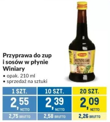 Przyprawa do zup i sosów w płynie Winiary promocja w Makro