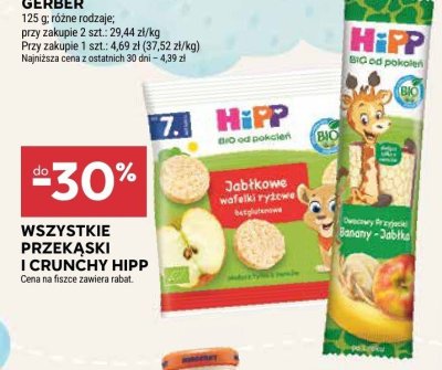 Przekąski i crunchy HiPP wszystkie rodzaje promocja w Stokrotka
