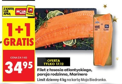 Filet z łososia atlantyckiego, porcja rodzinna, Marinero promocja w Biedronka