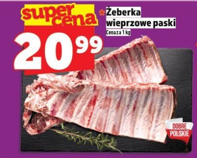Żeberka wieprzowe paski promocja w TOPAZ