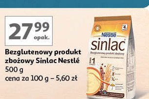 Nestle Sinlac - kaszka zbożowa bezglutenowa promocja w Auchan