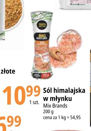 Sól himalajska różowa gruba w młynku Big nature promocja
