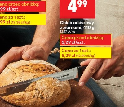 Chleb orkiszowy z ziarnami, 410 g promocja w Biedronka