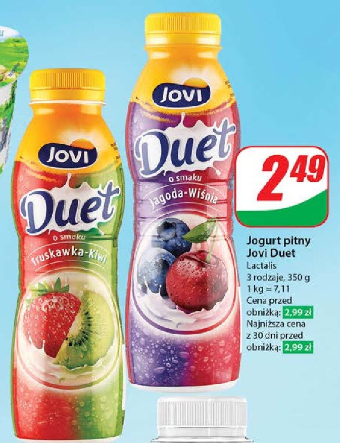Jogurt jagoda-wi艣nia Jovi duet promocja