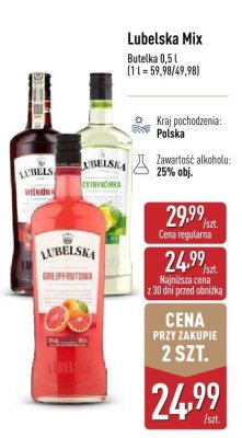 Wódka Lubelska Mix 0,5l promocja w Aldi