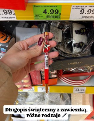 Długopis świąteczny z zawieszką  promocja w Dino