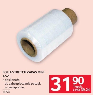 Folia stretch zapas mini 4 szt. 1054 promocja w Selgros