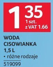 Woda Cisowianka 1,5 l promocja w Selgros