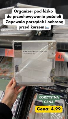 Organizer pod łóżko do przechowywania pościeli promocja w Kaufland