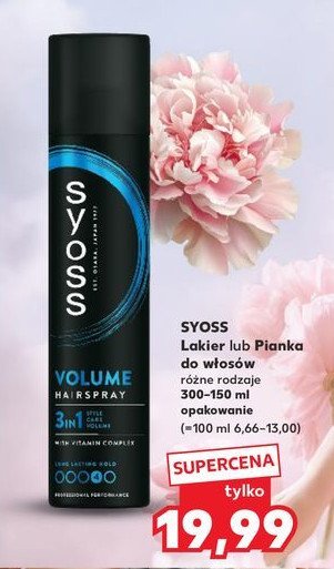 Lakier do włosów Syoss volume lift promocja w Kaufland
