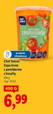 Zupa krem z pomidorów z bazylią Chef Select promocja w Lidl