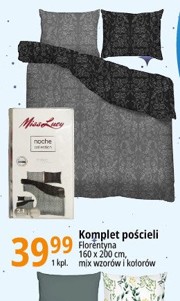 Komplet po艣cieli noche 160 x 200 + 2x 70 x 80 cm Miss lucy promocja