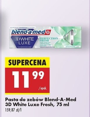 Pasta do z臋b贸w perfection fresh Blend-a-med 3d white luxe promocja