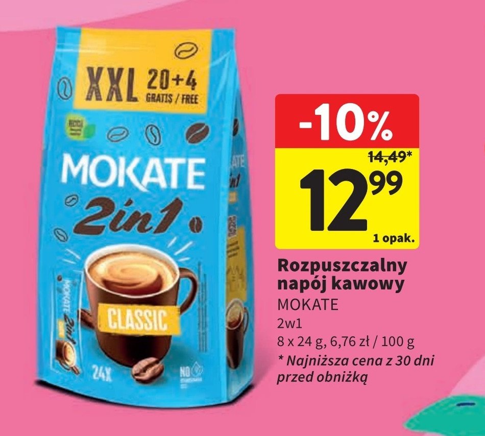 Kawa Mokate 3in1 xxl promocja w Intermarche