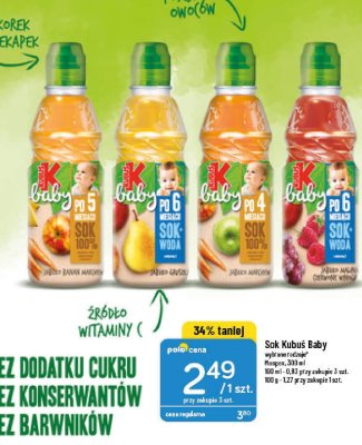 Sok jabłko-banan-marchew Kubuś baby promocja