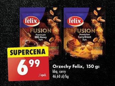 Orzeszki ziemne curry orient Felix fusion promocja w Biedronka