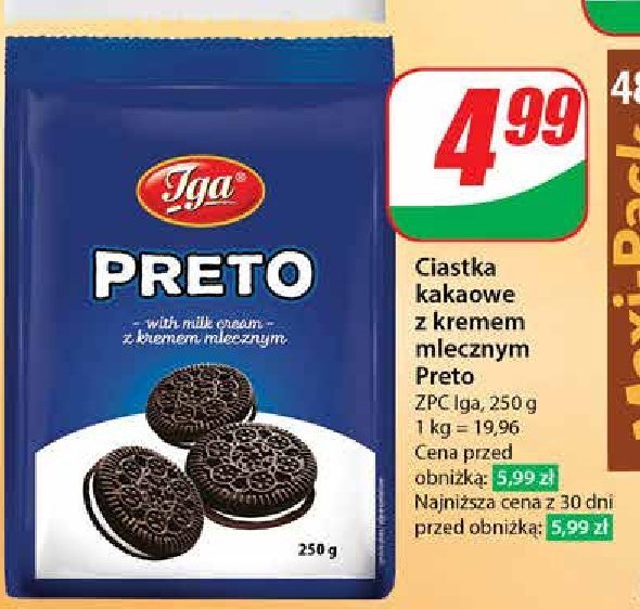 Ciastka preto Iga promocja