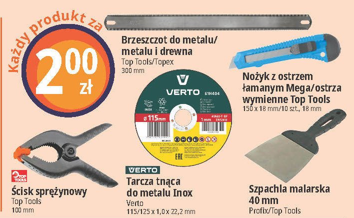 Tarcza tn膮ca do metalu 115 x 1 x 22.2 mm Verto promocja