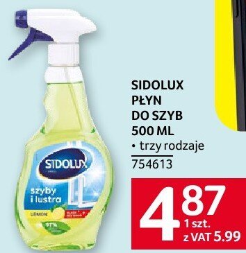 Płyn do szyb Sidolux 500ml promocja w Selgros