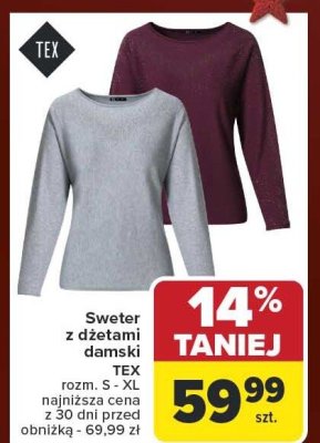Sweter z dżetami damski promocja w Carrefour