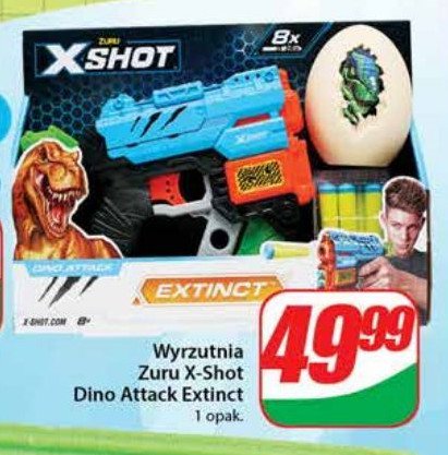 Wyrzutnia x-shot dino attack extinct Zuru promocje