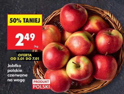 Jabłka polskie czerwone na wagę promocja w Biedronka